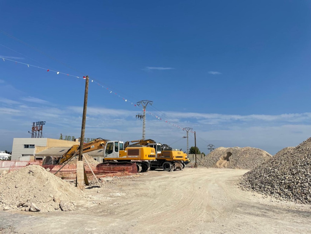 obras cercanas a línea de media tensión